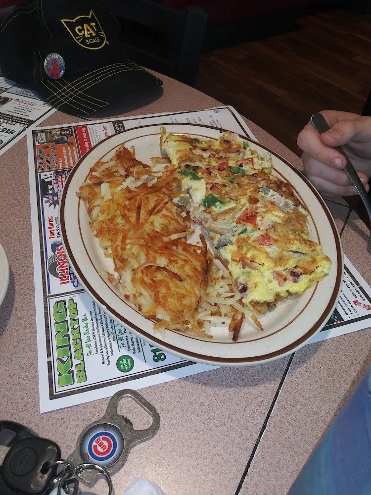 Western Omelet with Hash Browns